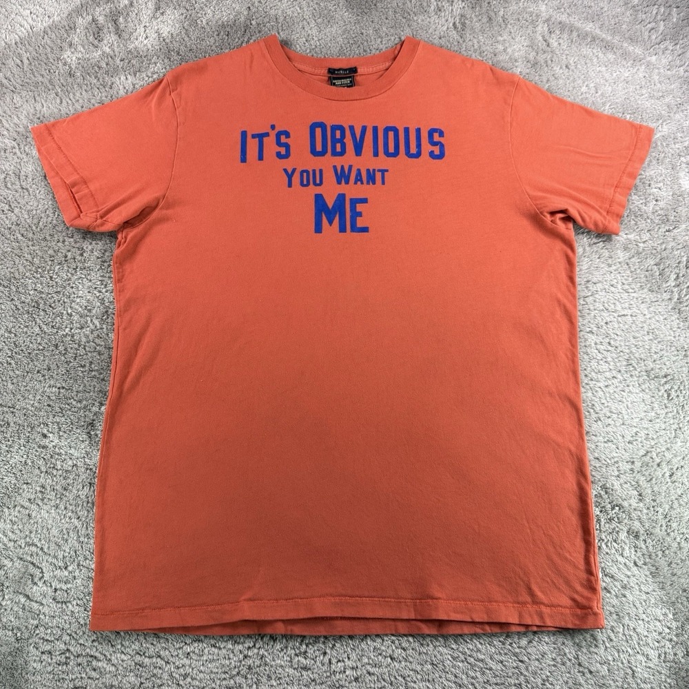 Abercrombie & Fitch Vintage Mens M Muscle T Shirt Orange Graphic Single Stitch